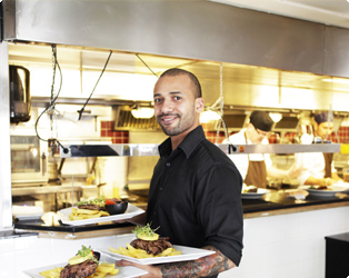 Servitör på restaurang