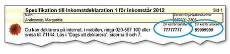Exempel på säkerhetskoder