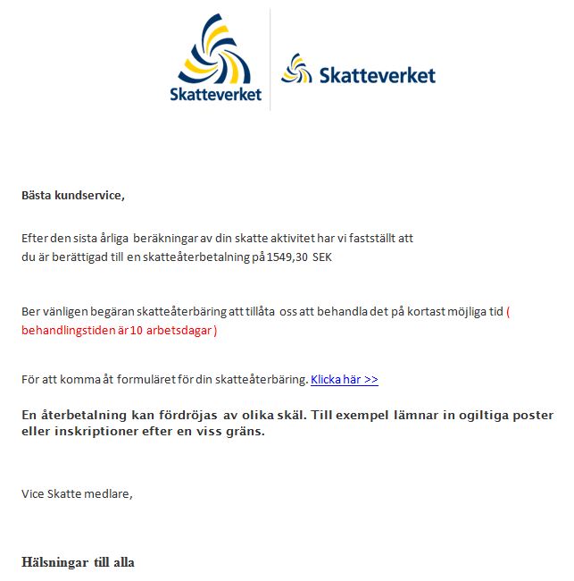 Om Du Har Fatt Bluffmejl Eller Bluffsms Skatteverket