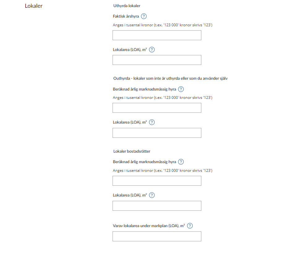 Image showing the tax return form for
information you have to provide for completed building units (see
instructions).