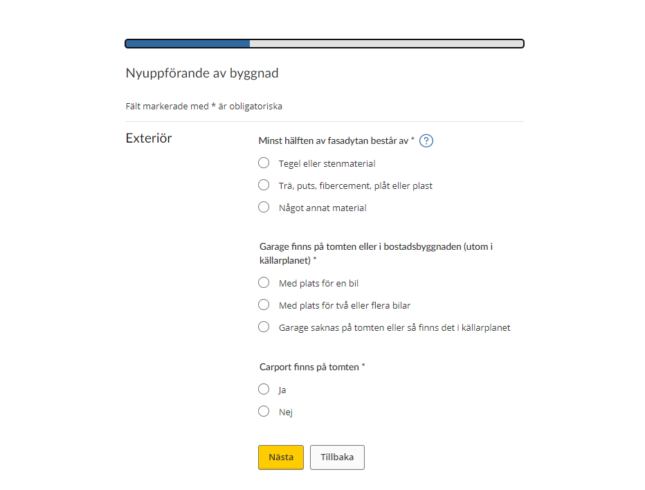Image showing questionnaire
for new construction of a building (see instructions).