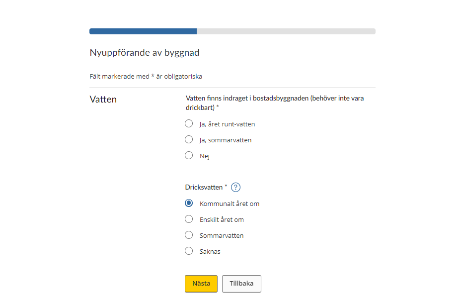 Image showing questionnaire for new construction
of a building (see instructions).