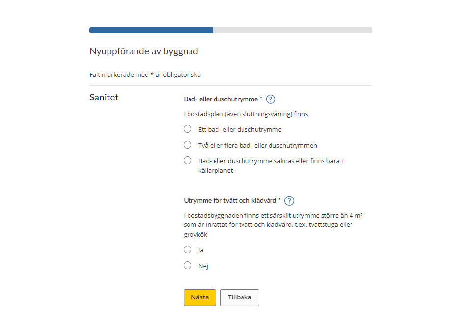 Image showing questionnaire
for new construction of a building (see instructions).