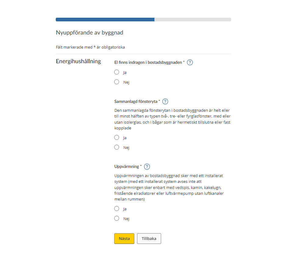 Image showing questionnaire
for new construction of a building (see instructions).