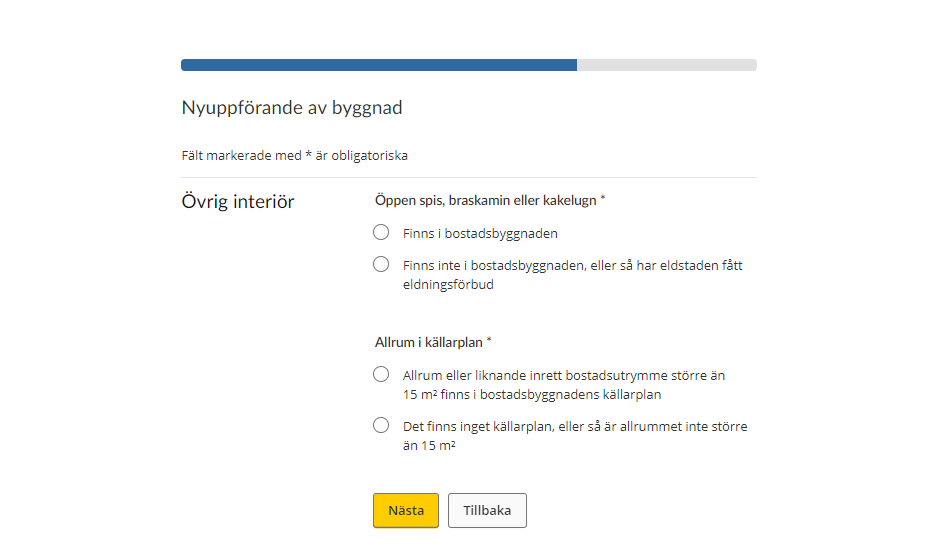 Image showing questionnaire
for new construction of a building (see instructions).