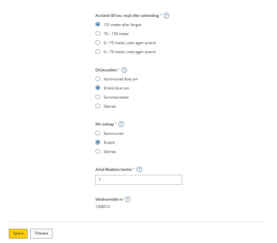 Image showing the tax return form regarding information you have to submit about land (see instructions).