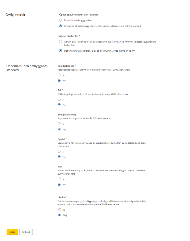 Image showing the tax return form regarding information you have to submit about a residential building (see instructions).