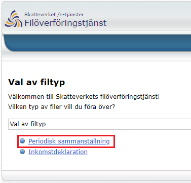 Image showing that you can select the file types
Recapitulative statement or Income tax return.