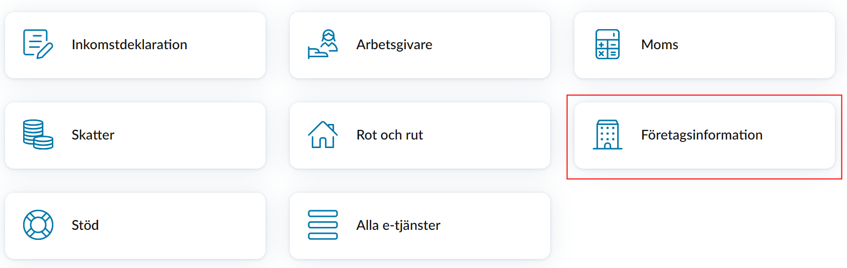 Company Information button.